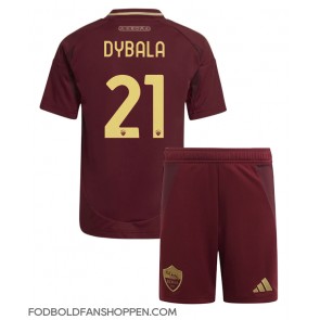 AS Roma Paulo Dybala #21 Hjemmebanetrøje Børn 2024-25 Kortærmet (+ Korte bukser)